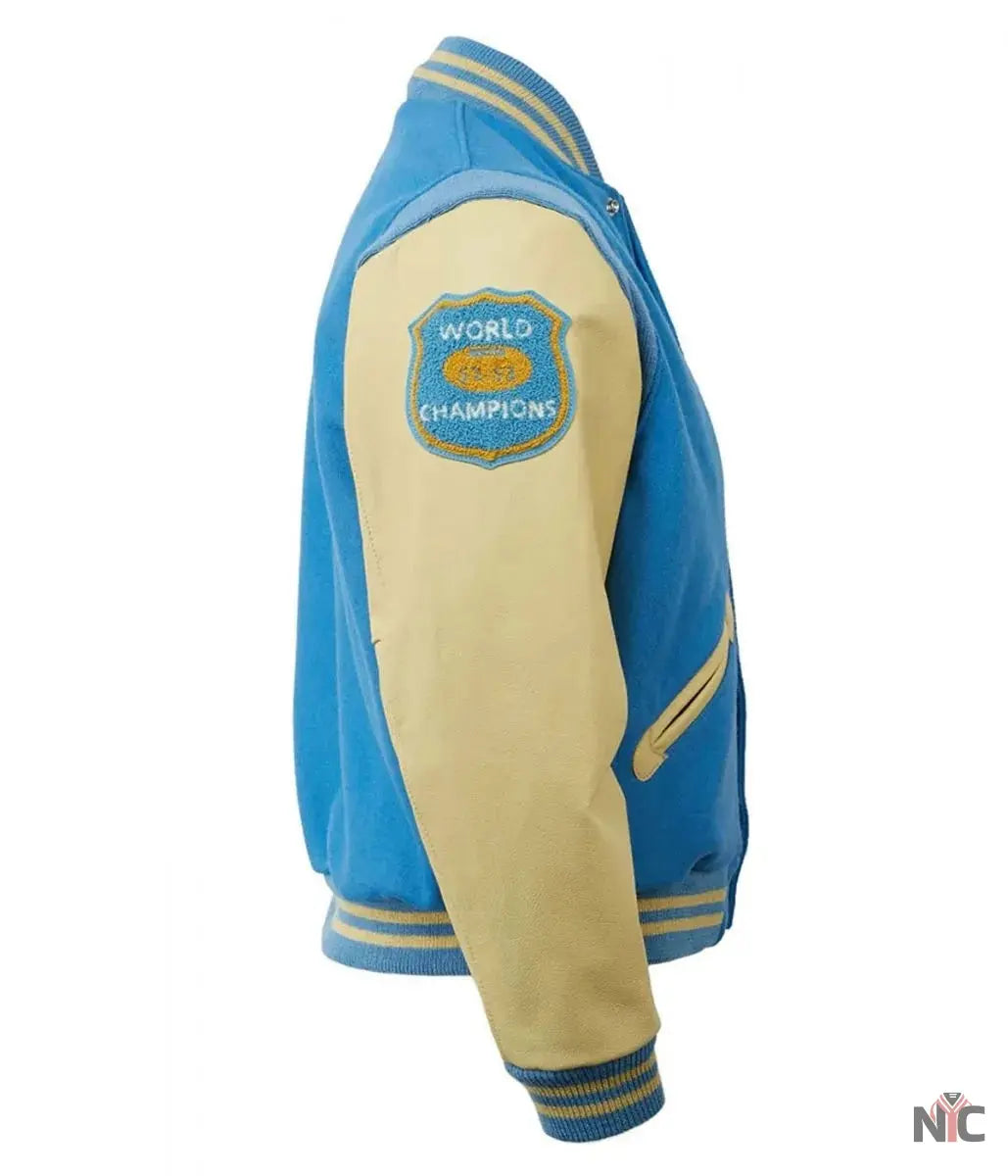1952 Detroit Lions Cream and Blue Jacket Clanton Jacket