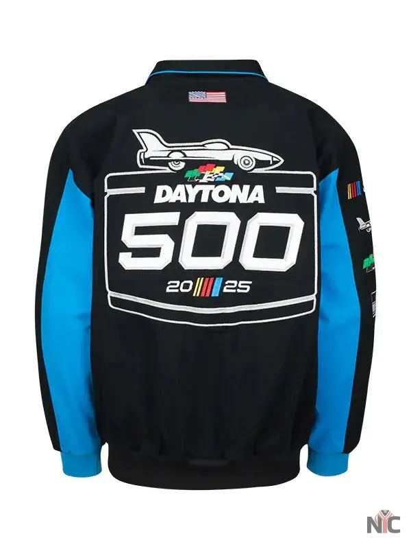 2025 Daytona 500 Black Twill Cotton Jacket Clanton Jacket