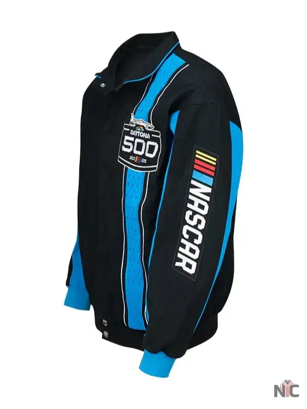 2025 Daytona 500 Black Twill Cotton Jacket Clanton Jacket