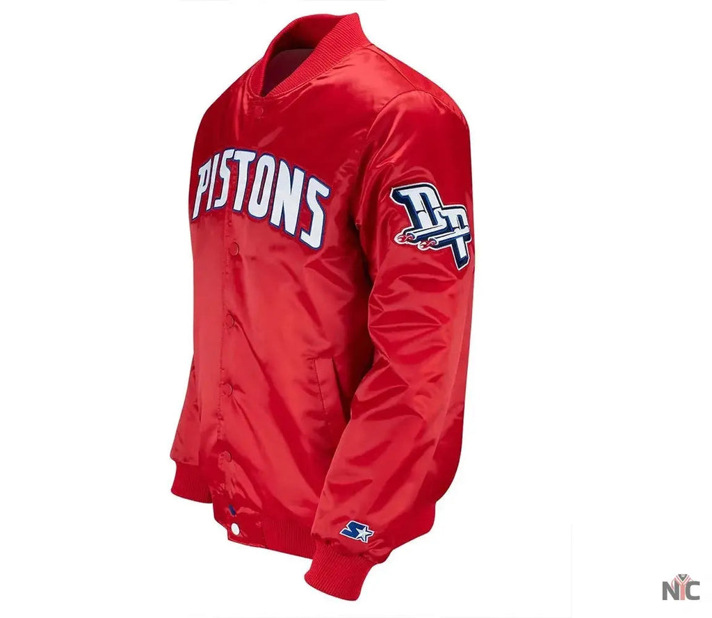 20th Anniversary Detroit Pistons Red Jacket Clanton Jacket