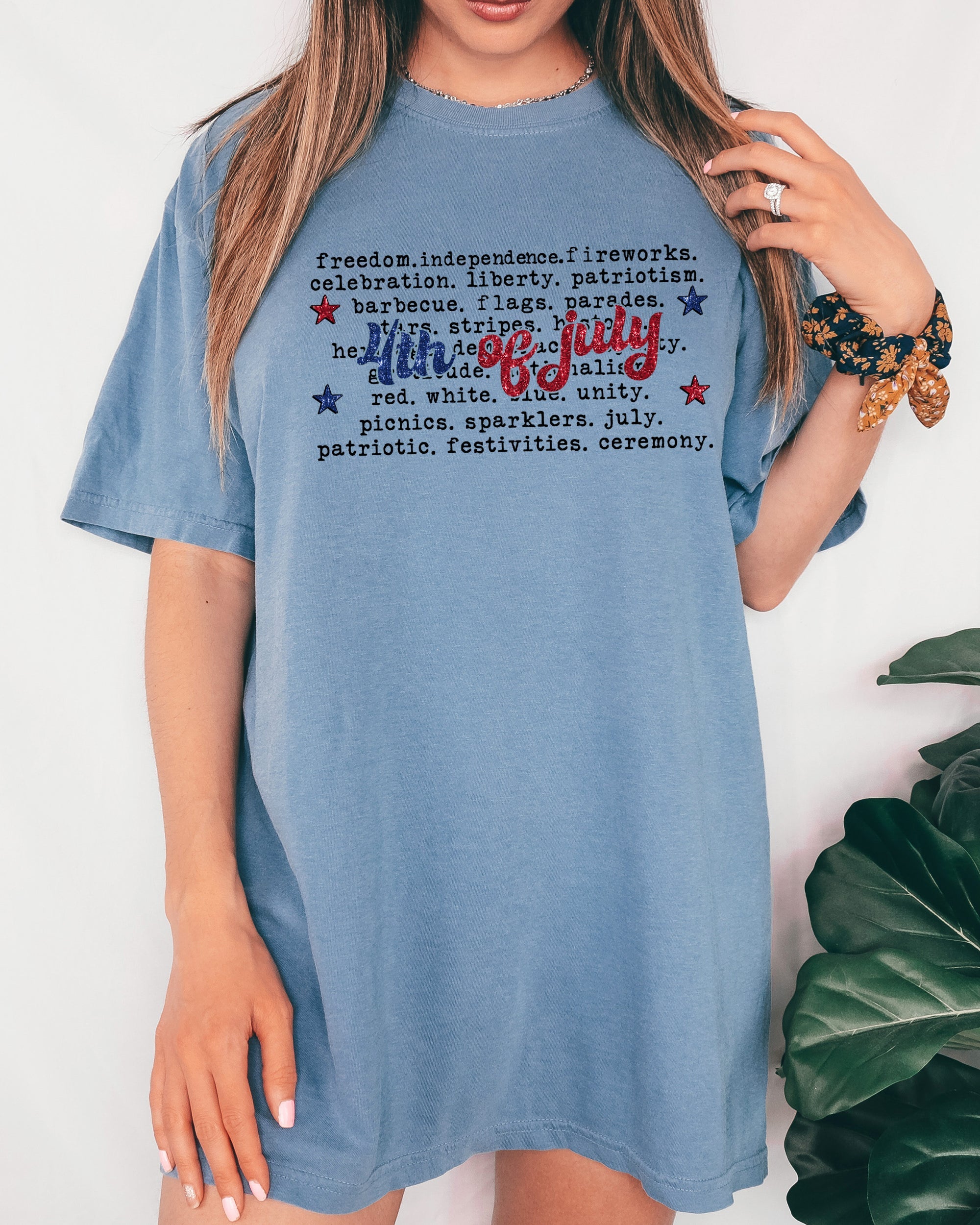 4th of July, America, USA, Retro, Patriotic, Independence Day, Fourth of July Tshirt Comfort Colors T-Shirt