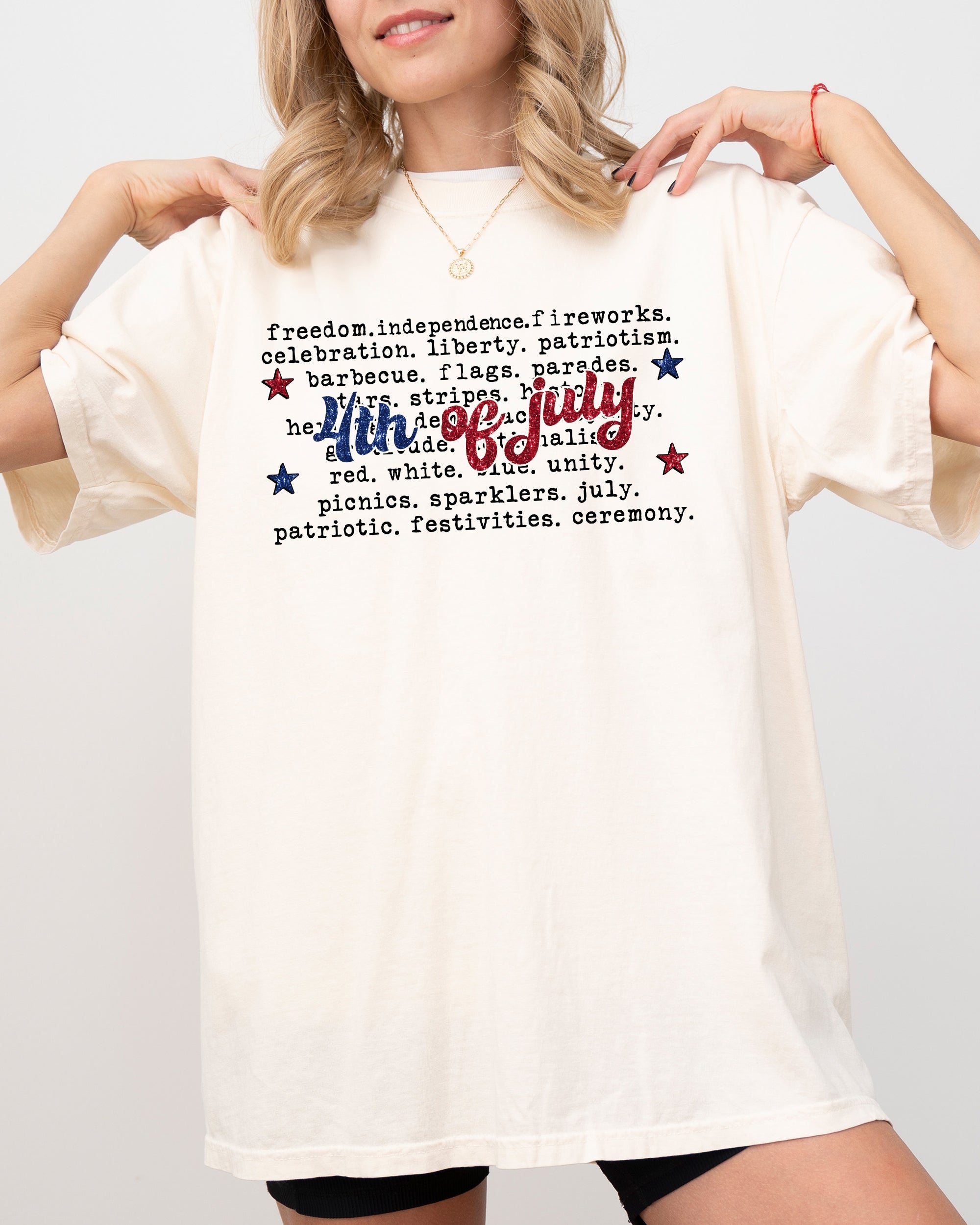 4th of July, America, USA, Retro, Patriotic, Independence Day, Fourth of July Tshirt Comfort Colors T-Shirt