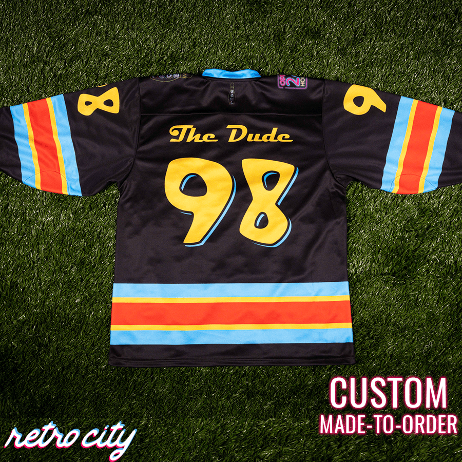 Big Lebowski 'Hollywood Star Lanes' Lace-Up Hockey Jersey Sweater