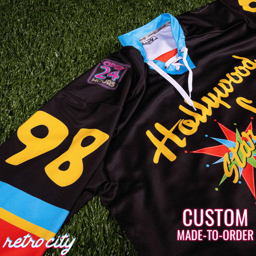 Big Lebowski 'Hollywood Star Lanes' Lace-Up Hockey Jersey Sweater