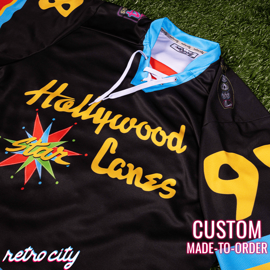 Big Lebowski 'Hollywood Star Lanes' Lace-Up Hockey Jersey Sweater