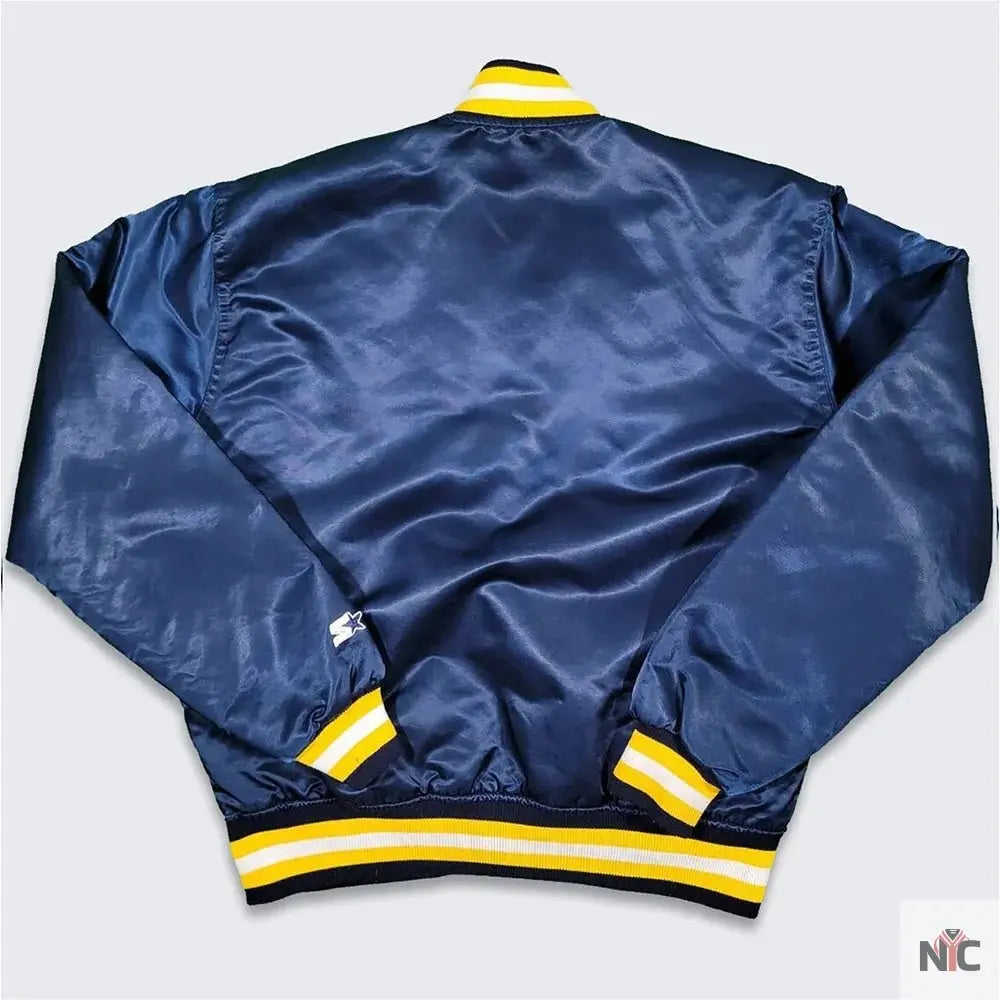 80’s Indiana Pacers Navy Bomber Jacket Clanton Jacket