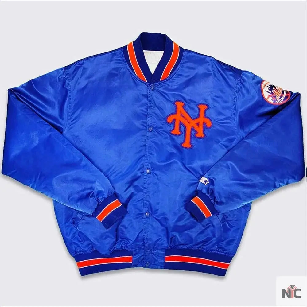 80’s New York Mets Blue Bomber Jacket Clanton Jacket