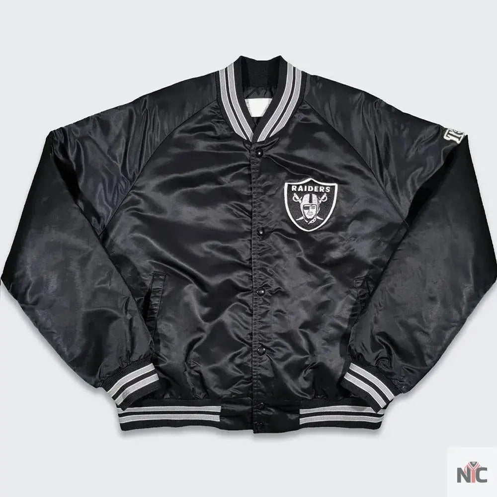 80s Los Angeles Raiders Bomber Varsity Jacket Clanton Jacket