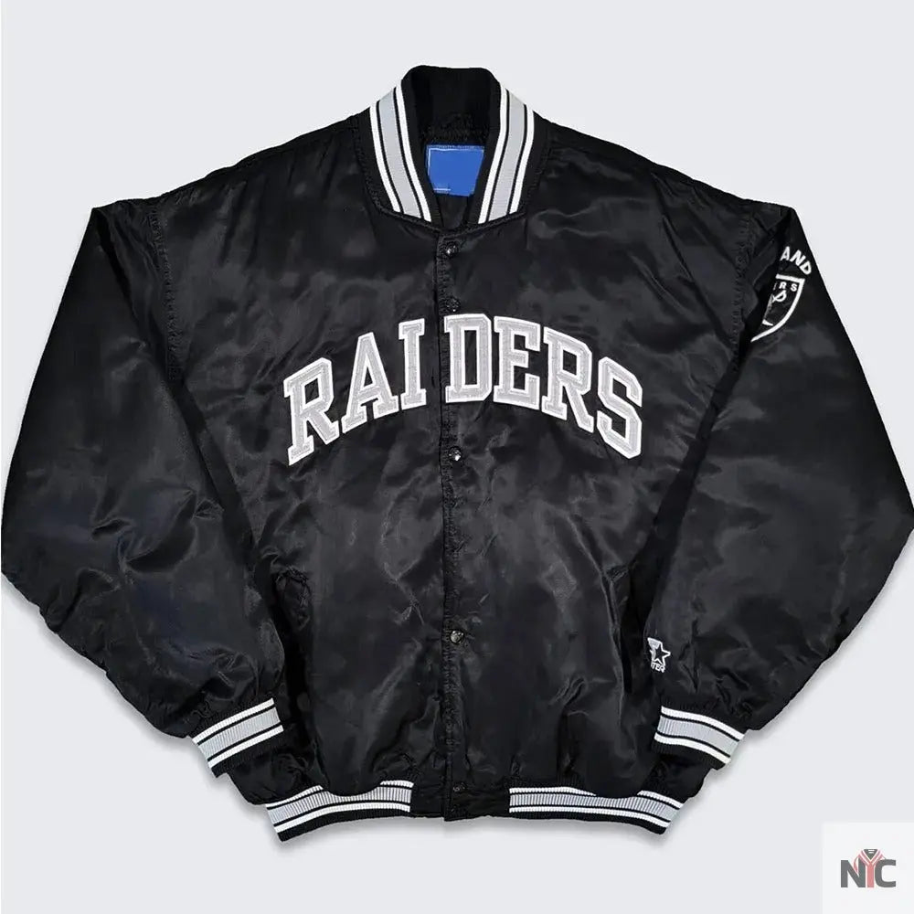 80s Los Angeles Raiders Bomber Varsity Jacket Clanton Jacket