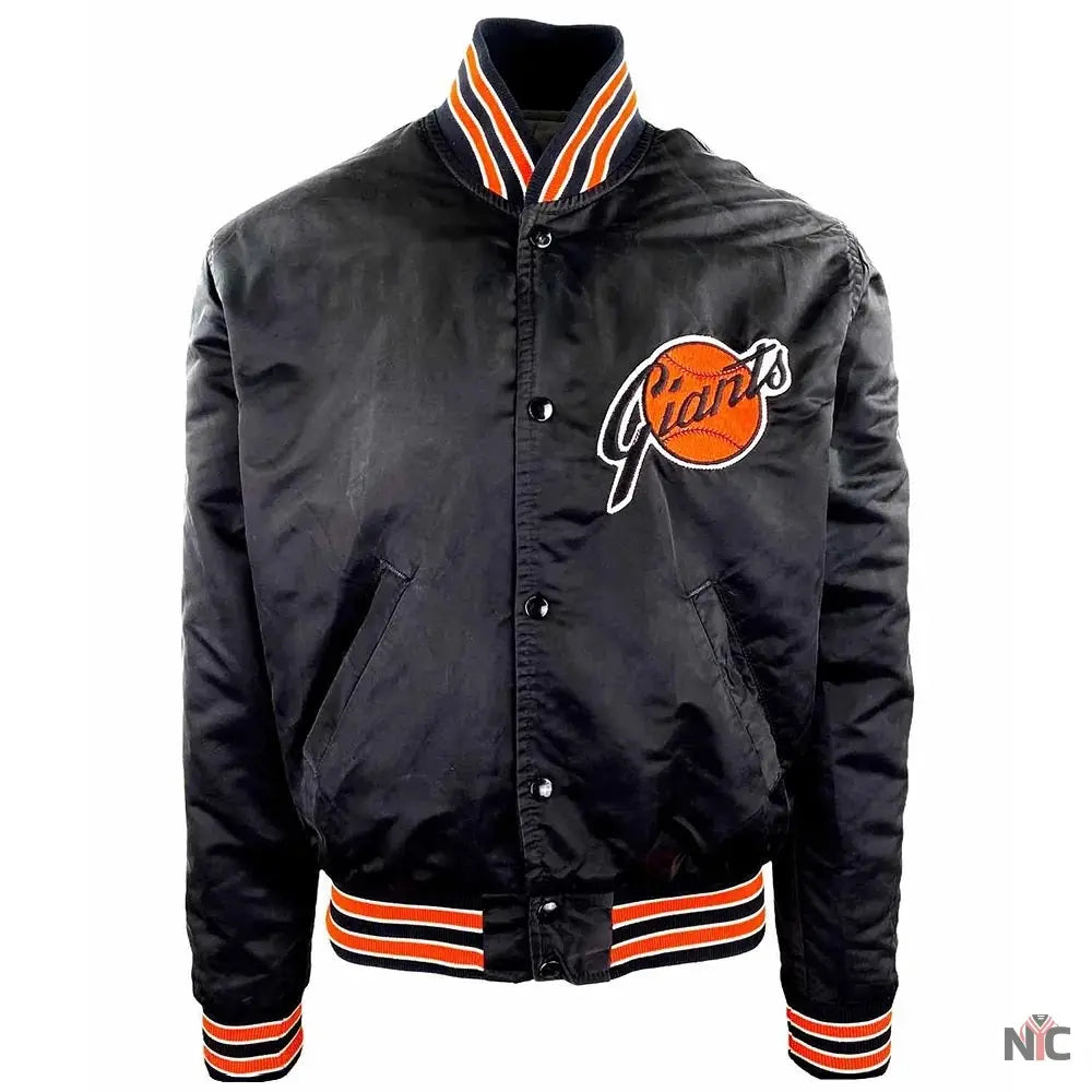 80s San Francisco Giants Bomber Satin Jacket Clanton Jacket