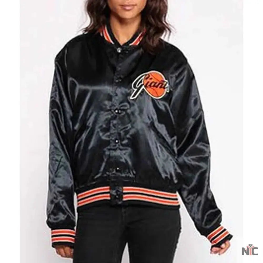 80s San Francisco Giants Bomber Satin Jacket Clanton Jacket