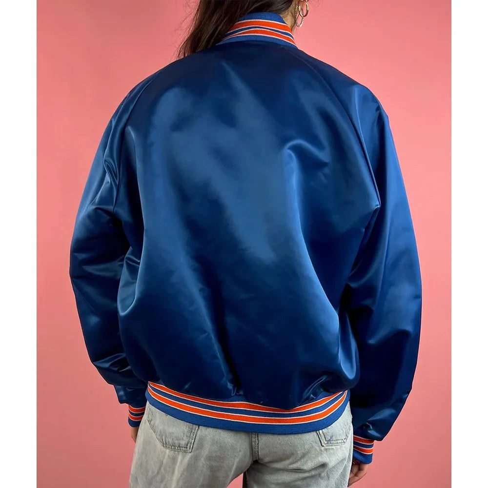 90’s Denver Broncos Blue Satin Jacket - Trendy Layer