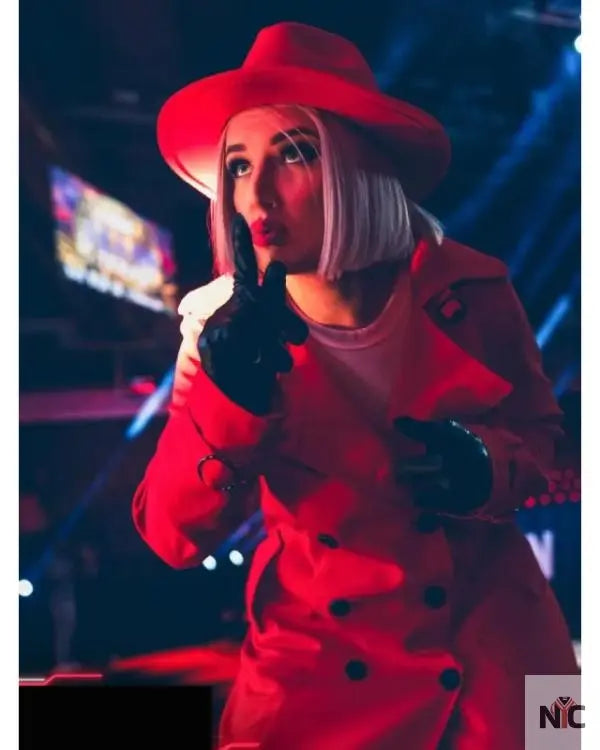 AEW Collision 2025 Toni Storm Red Wool Coat Clanton Jacket