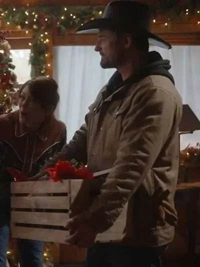 A Royal Montana Christmas 2025 Warren Christie Brown Jacket