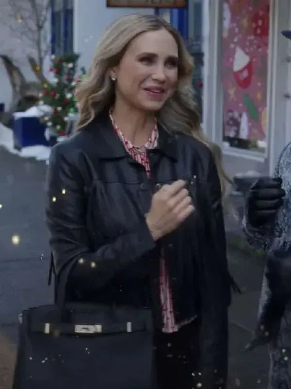 A Royal Montana Christmas Fiona Gubelmann Fringe Leather Jacket