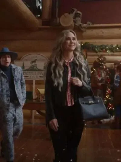 A Royal Montana Christmas Fiona Gubelmann Fringe Leather Jacket