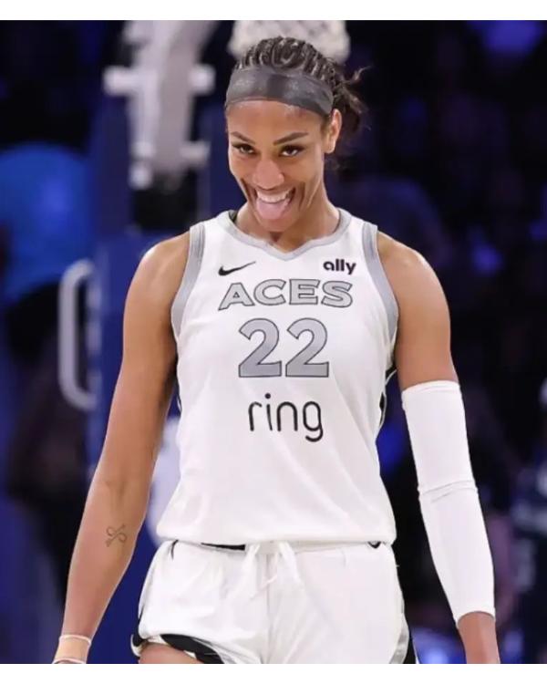 A’ja Wilson Las Vegas Aces White Jersey