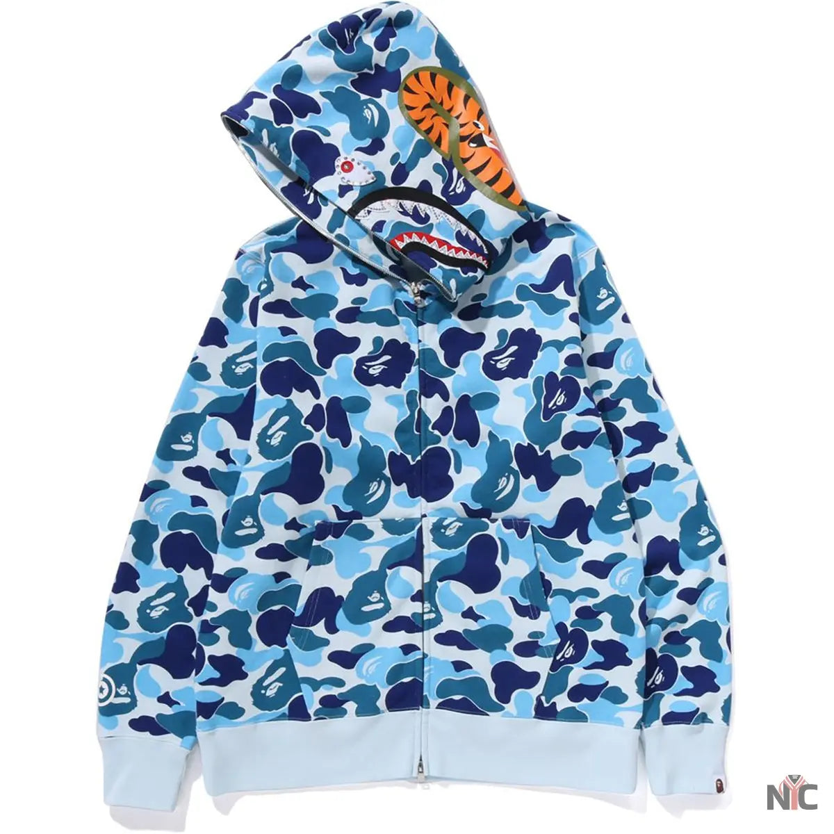Abc Camo Crystal Stone Shark Full Zip Hoodie Mens Clanton Jacket