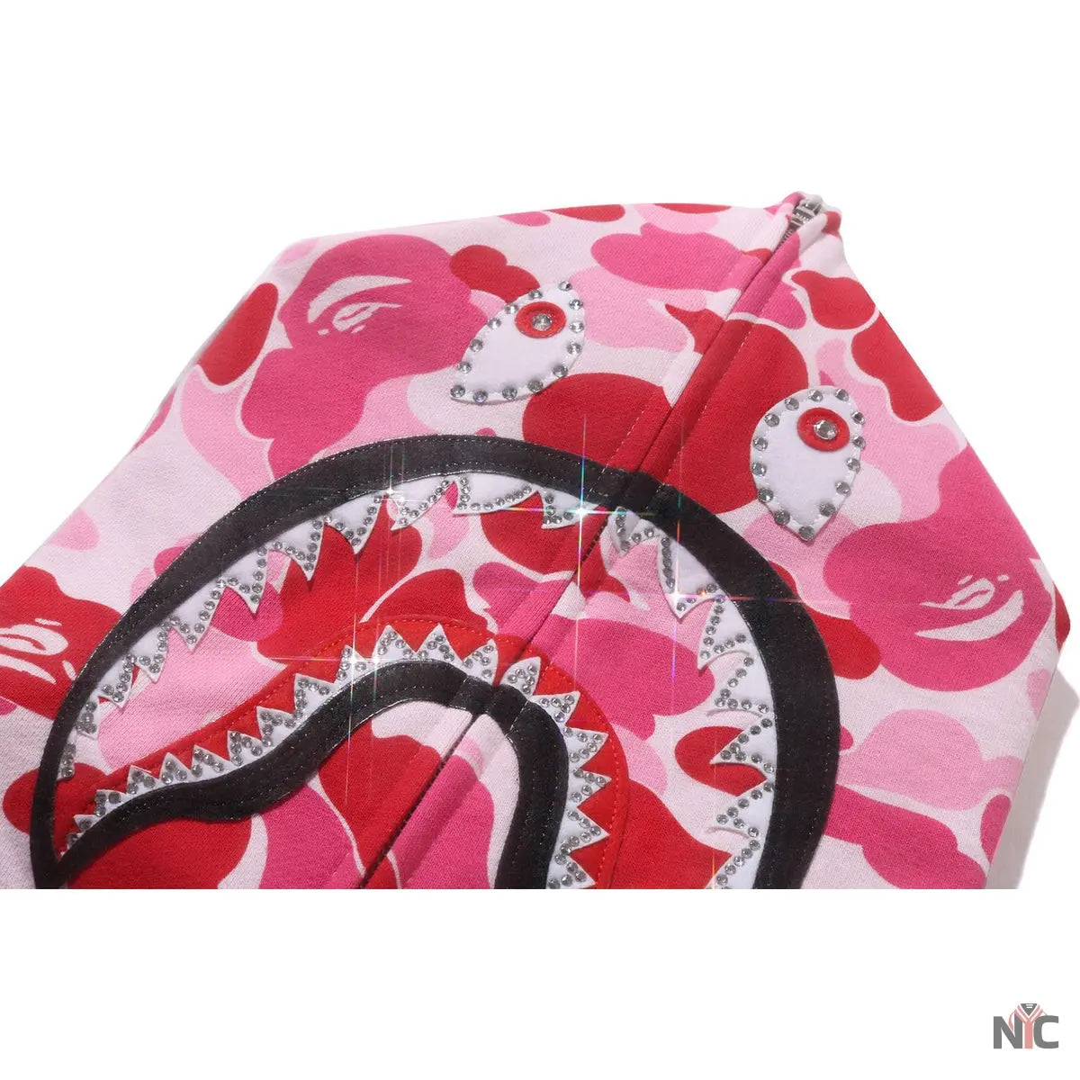 Abc Camo Crystal Stone Shark Full Zip Hoodie Mens Clanton Jacket