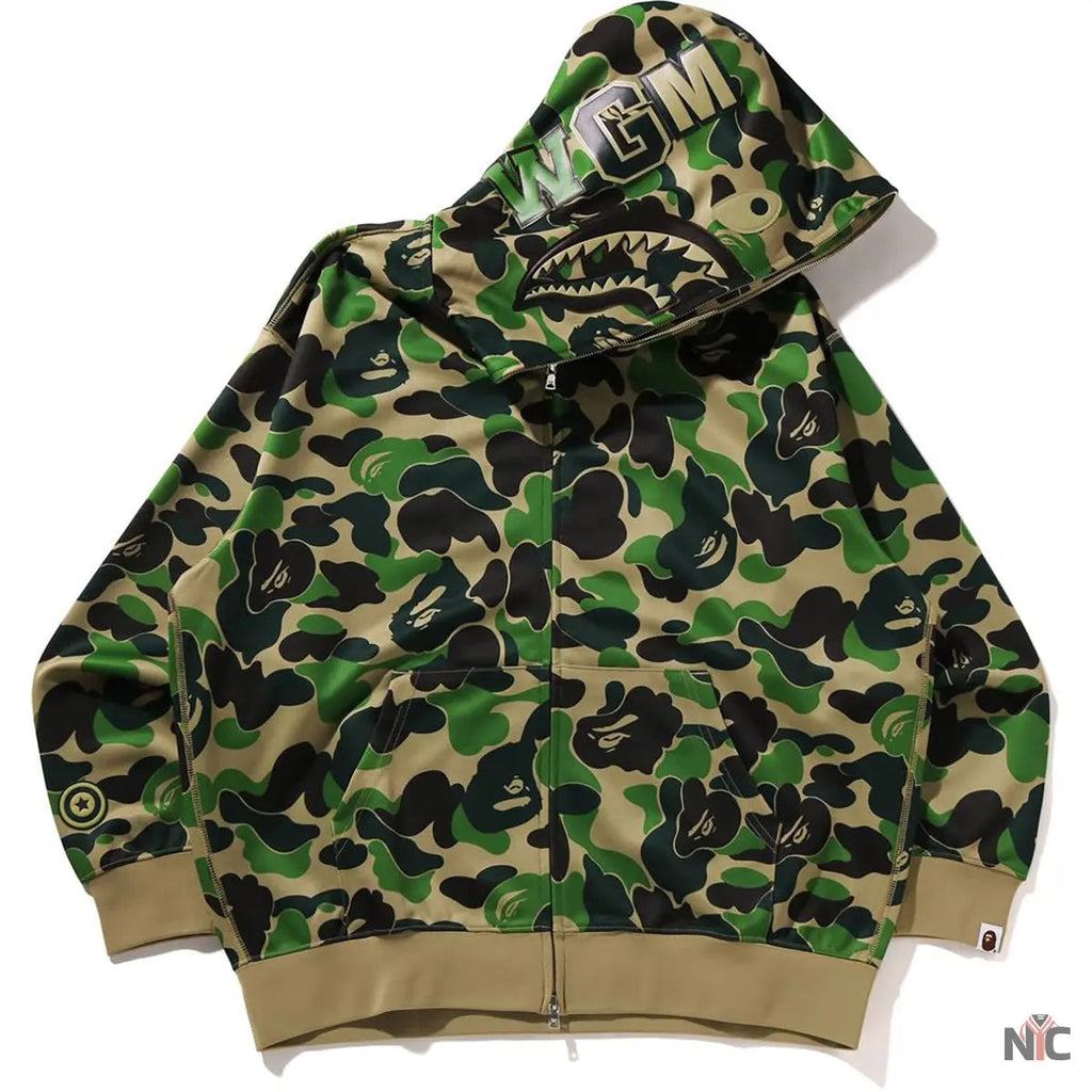 Abc Camo Polyester Relaxed Fit Shark Full Zip Hoodie M Clanton Jacket