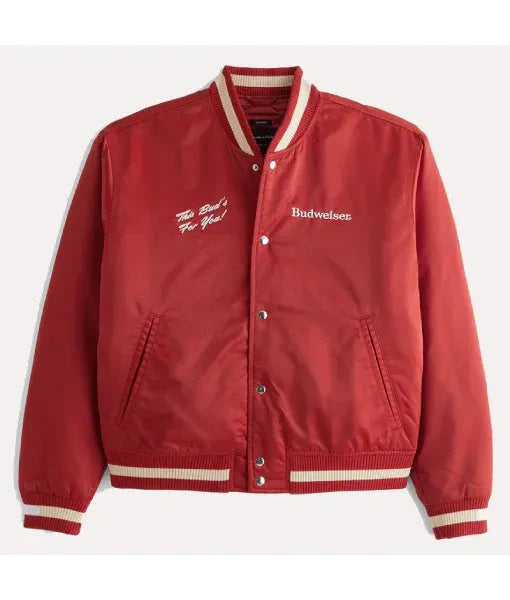 Abercrombie Budweiser Varsity Jacket USA Jackets