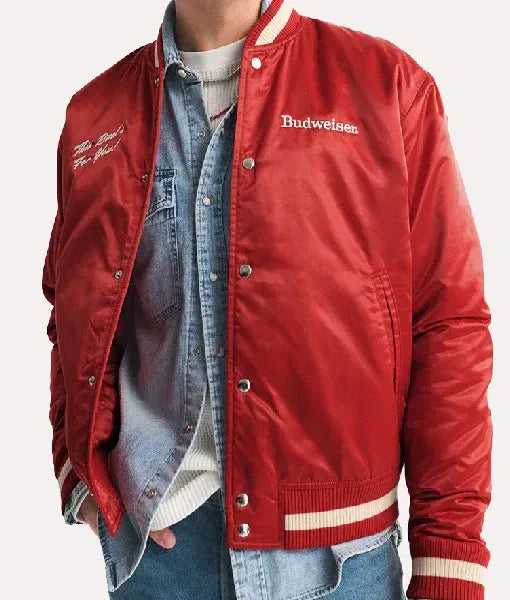 Abercrombie Budweiser Varsity Jacket USA Jackets