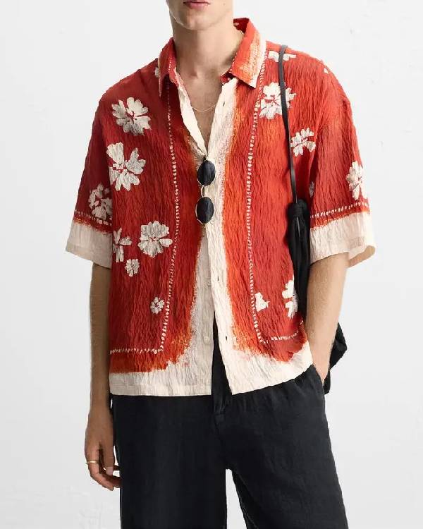 Access Hollywood 2025 Scott Evans Floral Print Shirt Clanton Jacket