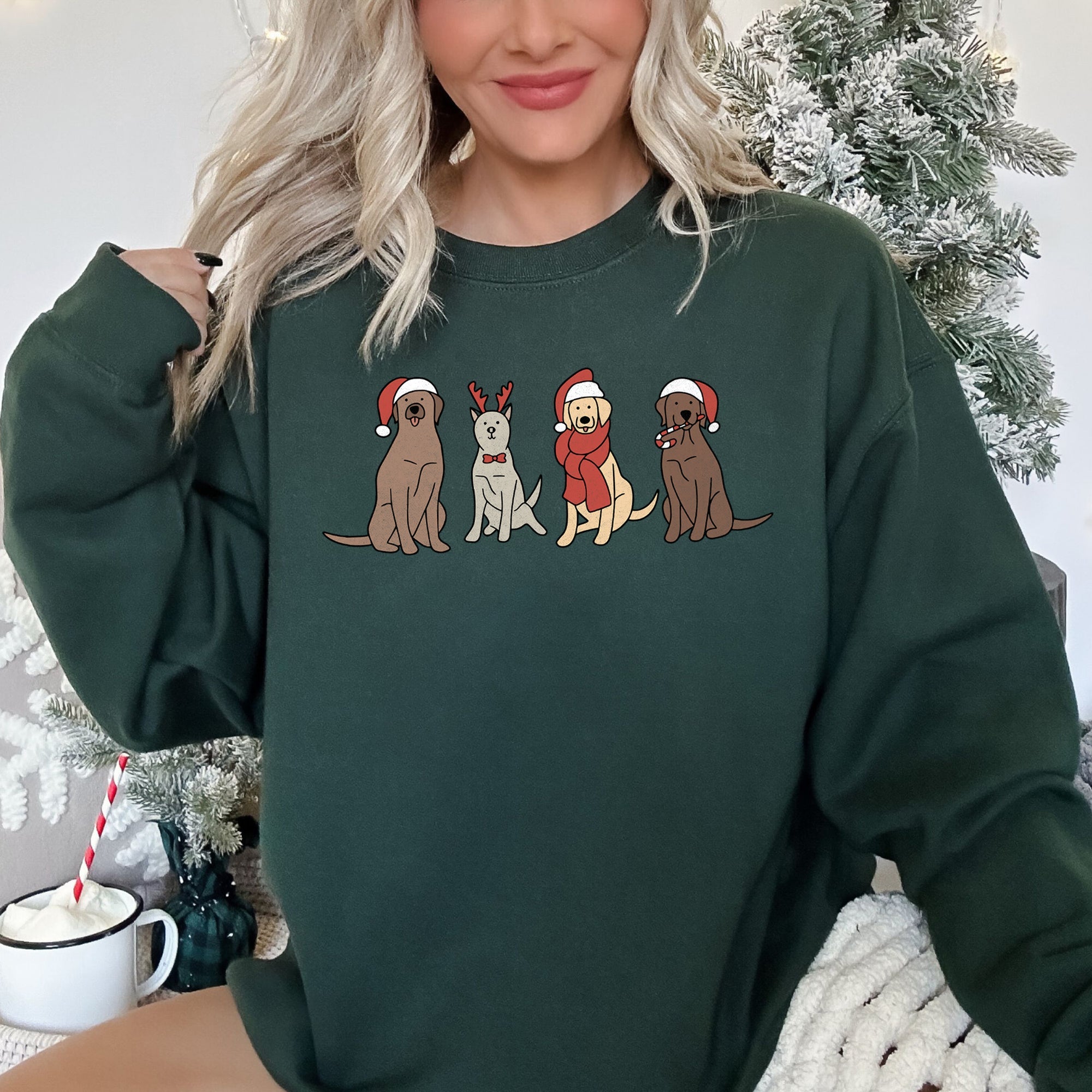 Adorable Christmas Dogs Sweatshirt