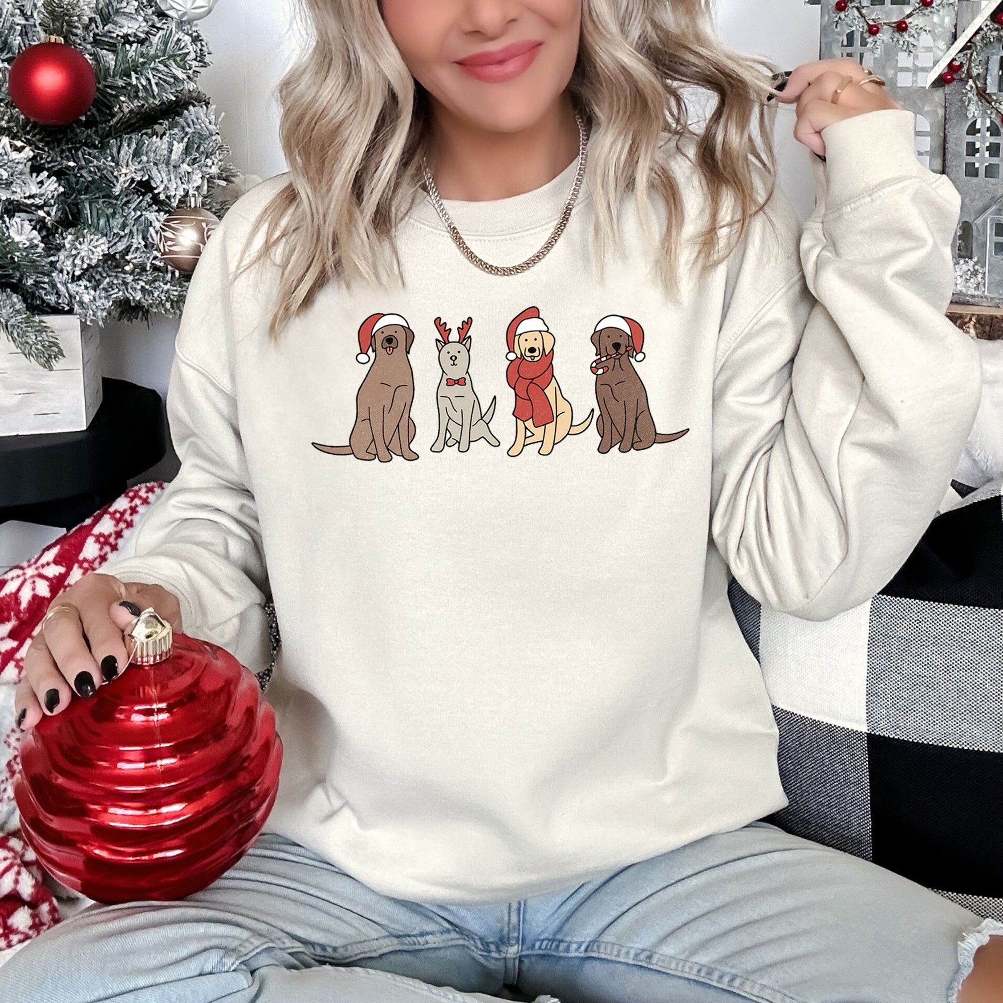 Adorable Christmas Dogs Sweatshirt