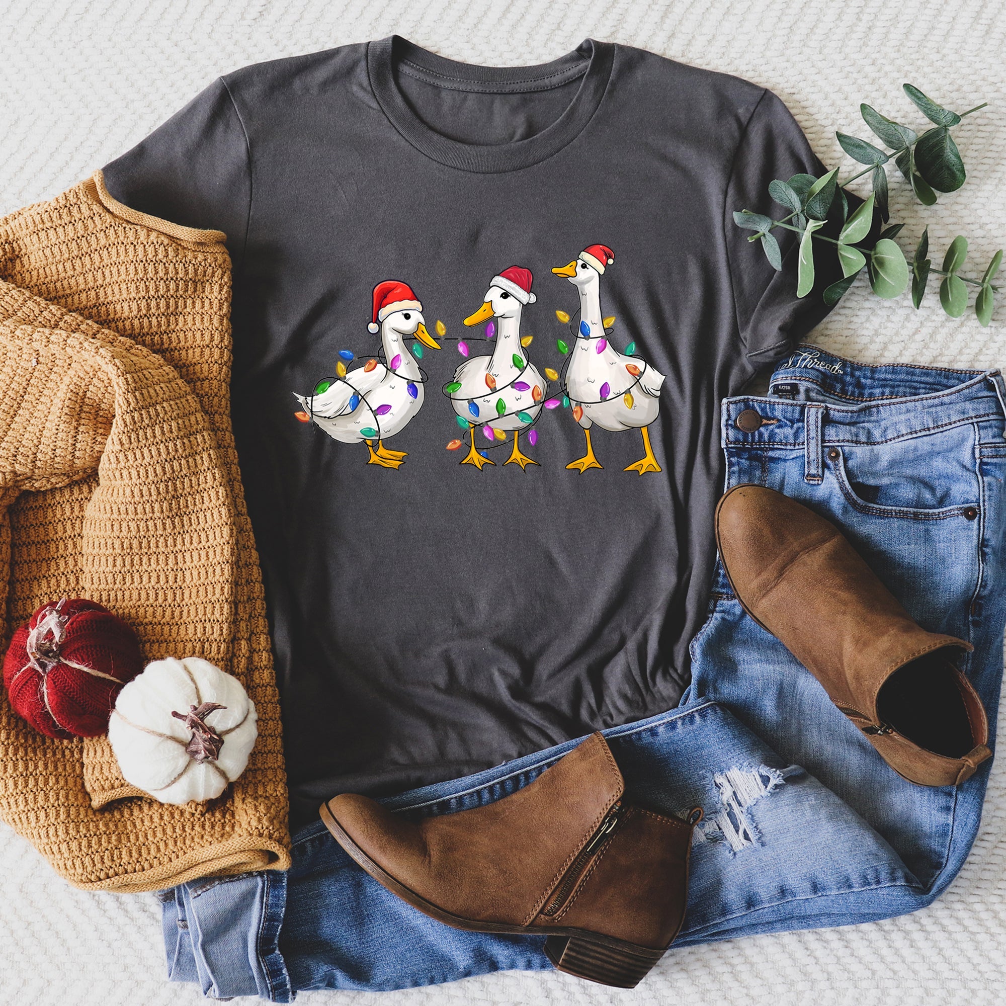 Adorable Christmas Ducks, Santa, Farmlife Super Soft Tees