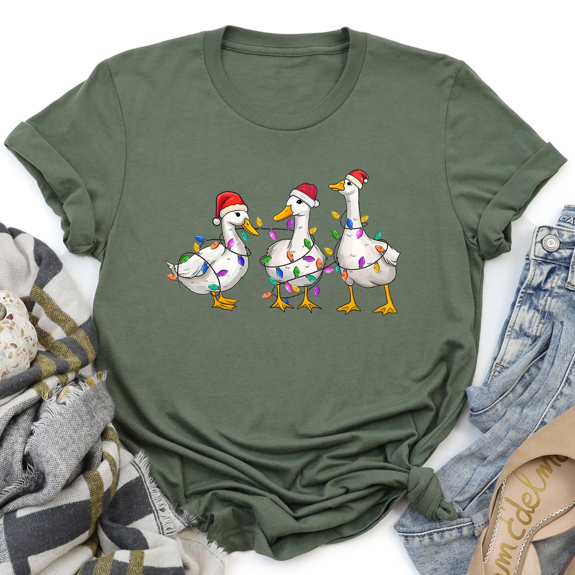 Adorable Christmas Ducks, Santa, Farmlife Super Soft Tees