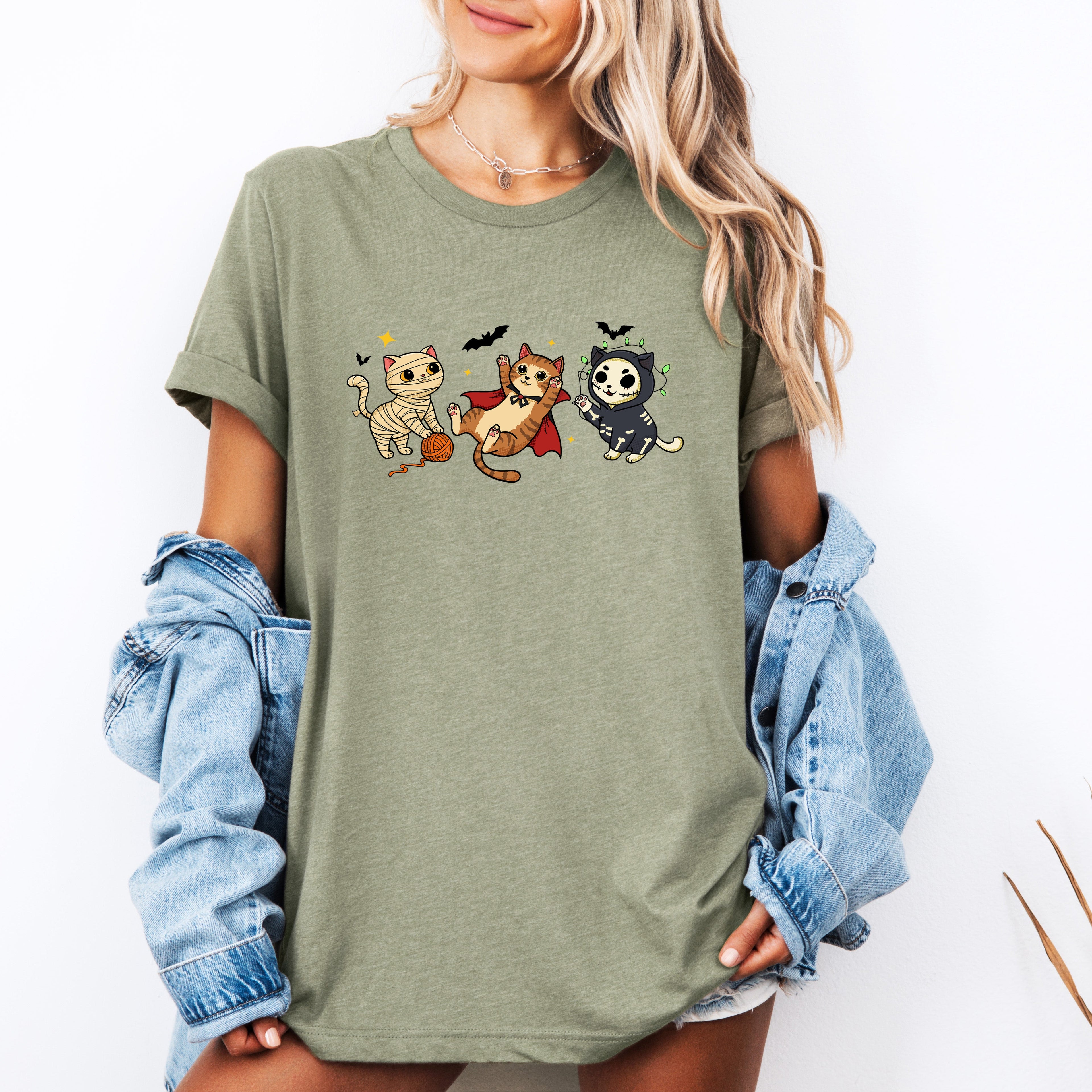 Adorable Halloween Cats, Cute, Fall, Autumn, Costume, Tshirt