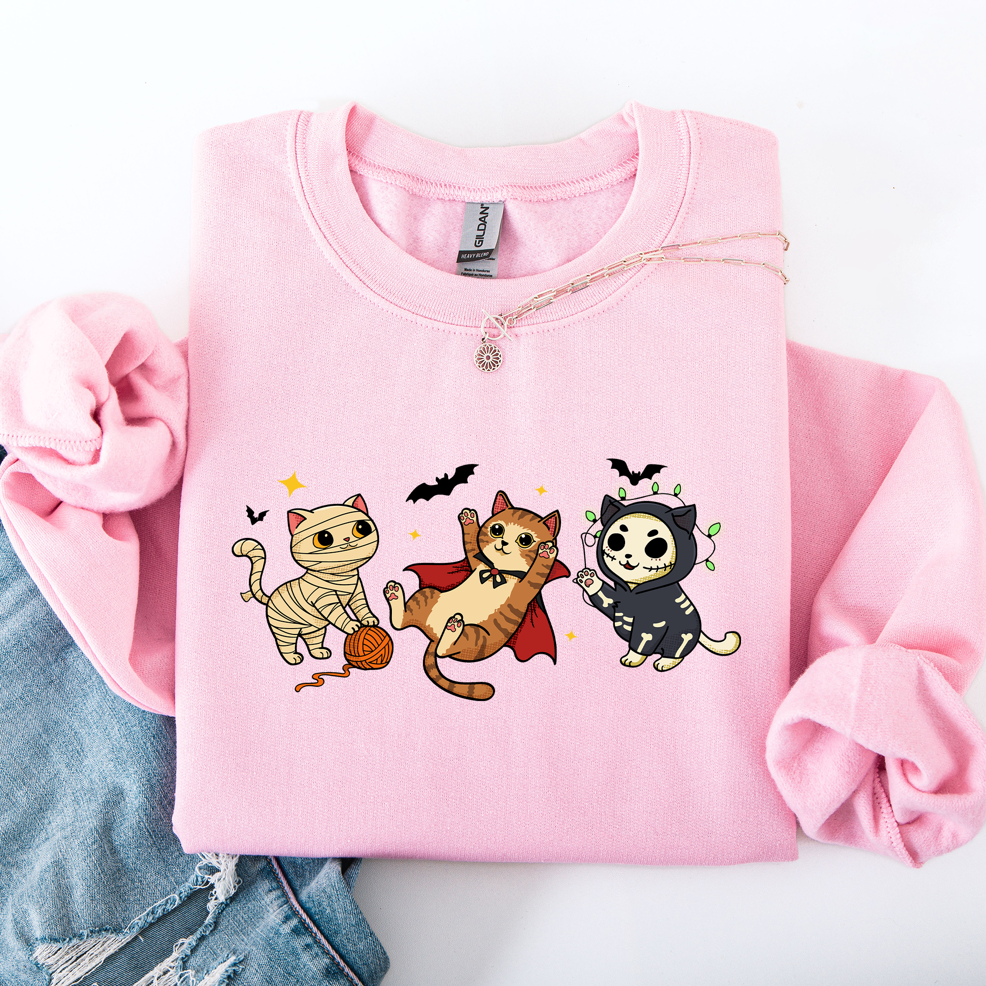 Adorable Halloween Cats, Cute, Fall, Autumn, Costume Sweatshirt