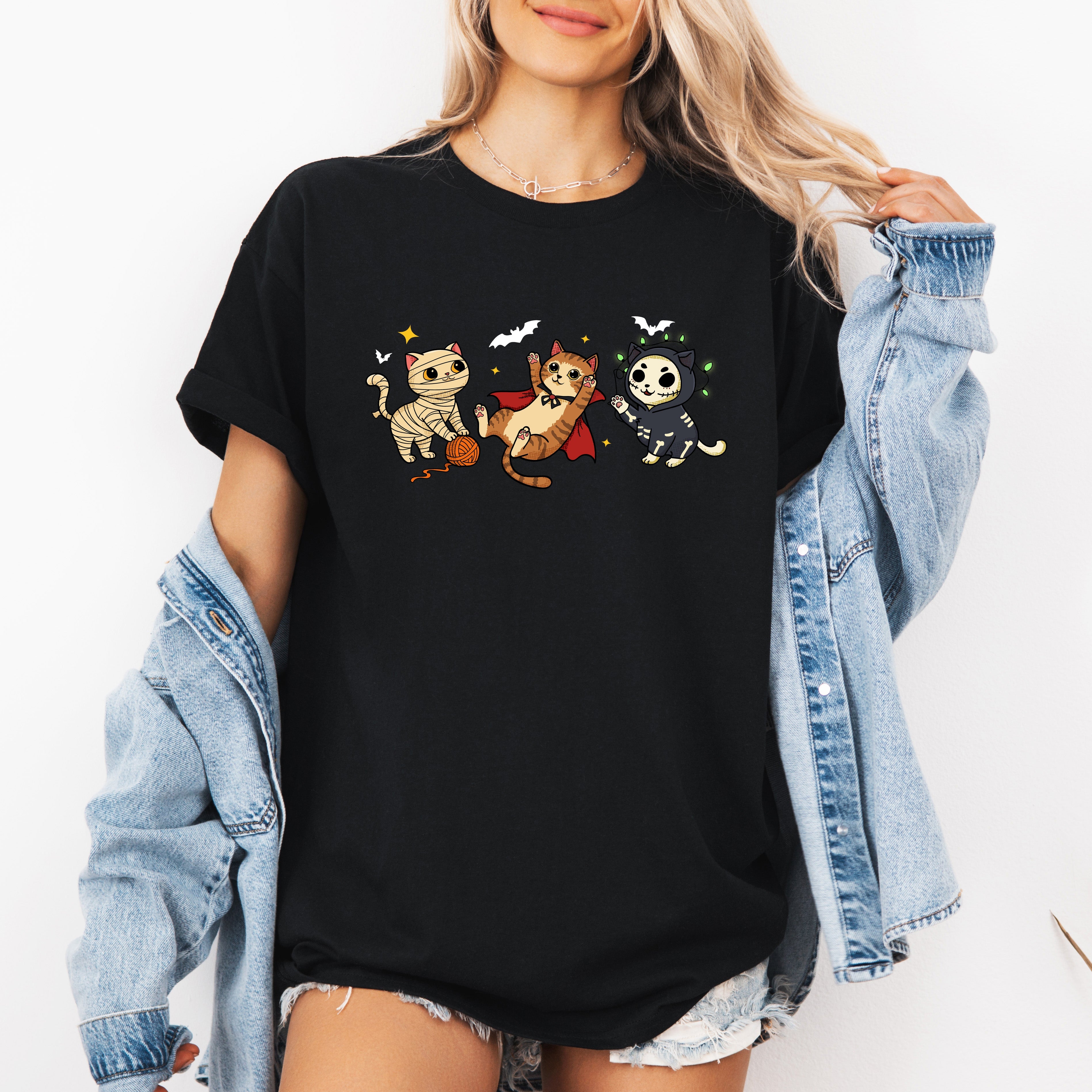 Adorable Halloween Cats, Cute, Fall, Autumn, Costume, Tshirt