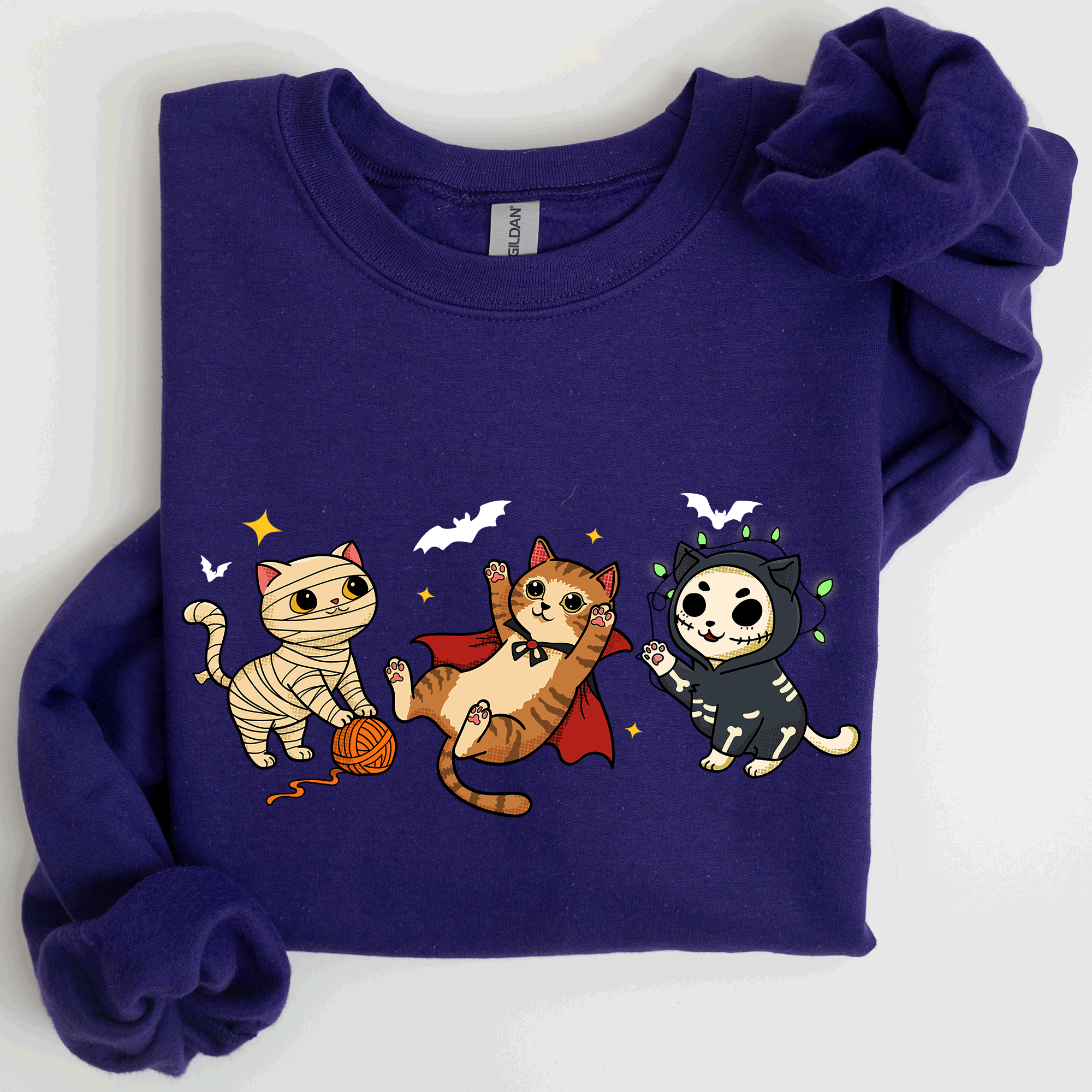 Adorable Halloween Cats, Cute, Fall, Autumn, Costume Sweatshirt