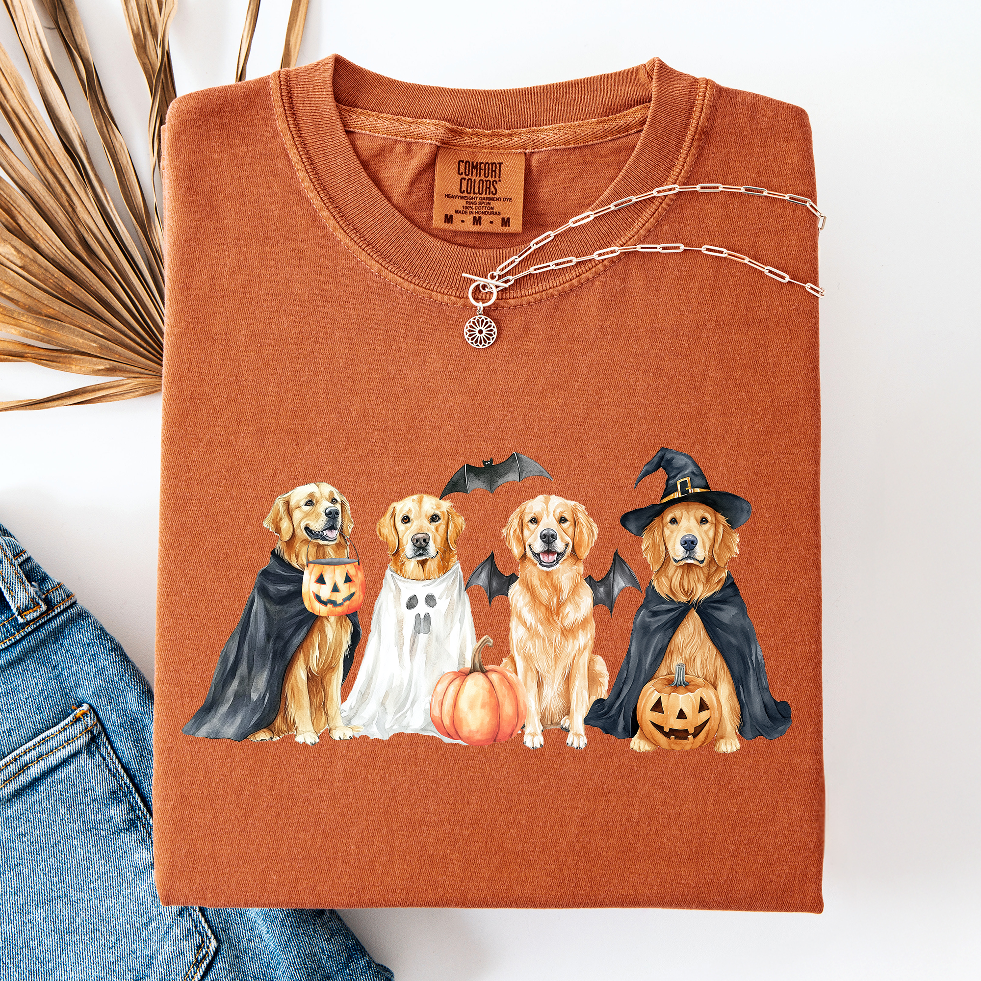 Adorable Halloween Dogs, Bats, Pumpkins, Spooky, Witch, Comfort Colors T-Shirt