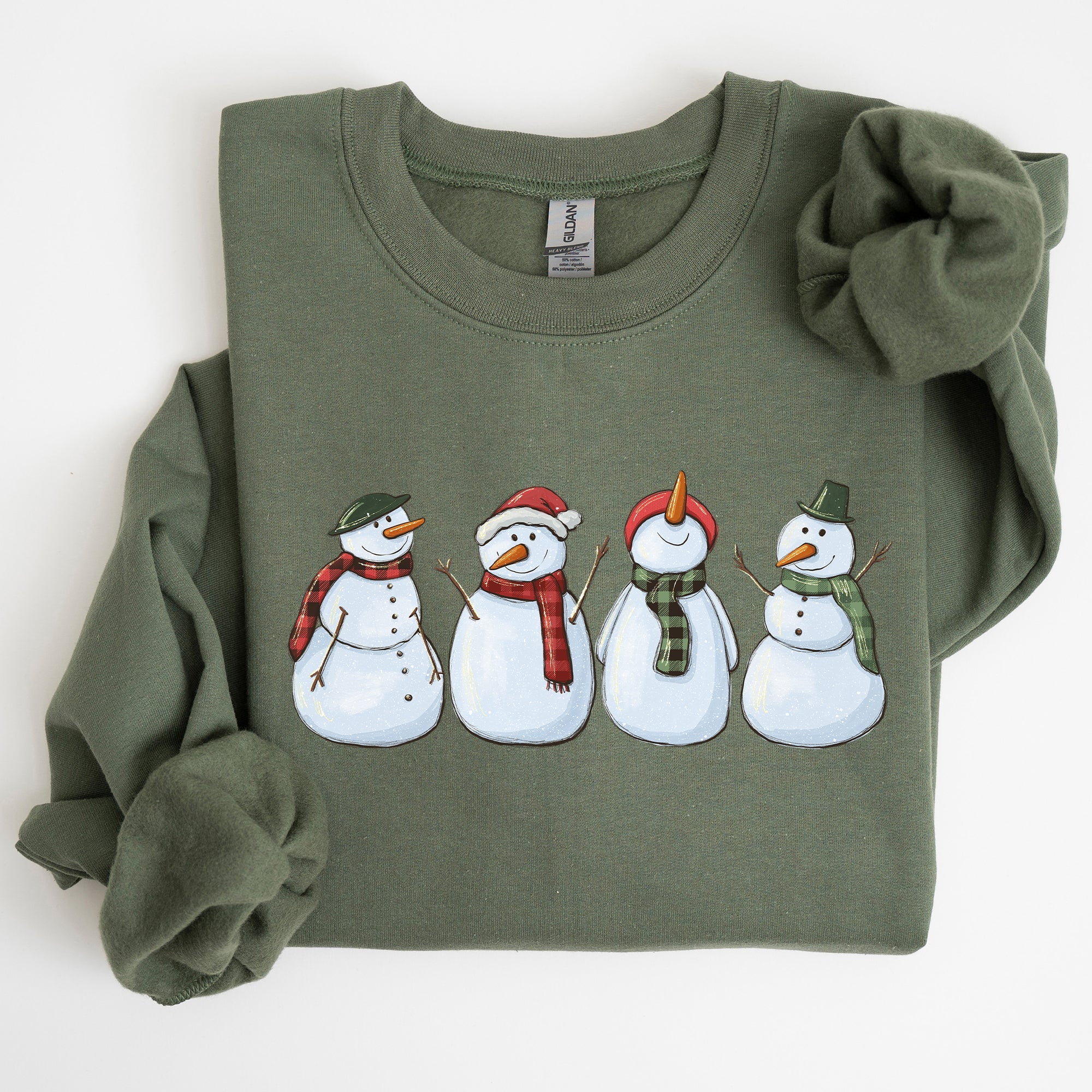Adorable Snowman, Christmas, Winter, Santa, Xmas Sweatshirt