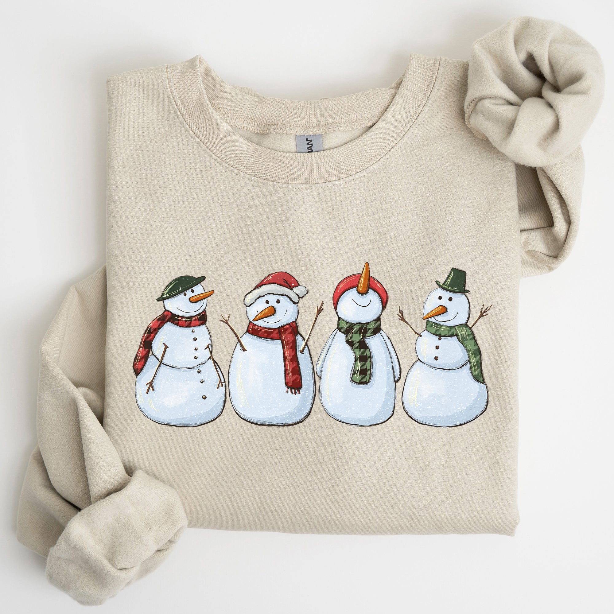 Adorable Snowman, Christmas, Winter, Santa, Xmas Sweatshirt