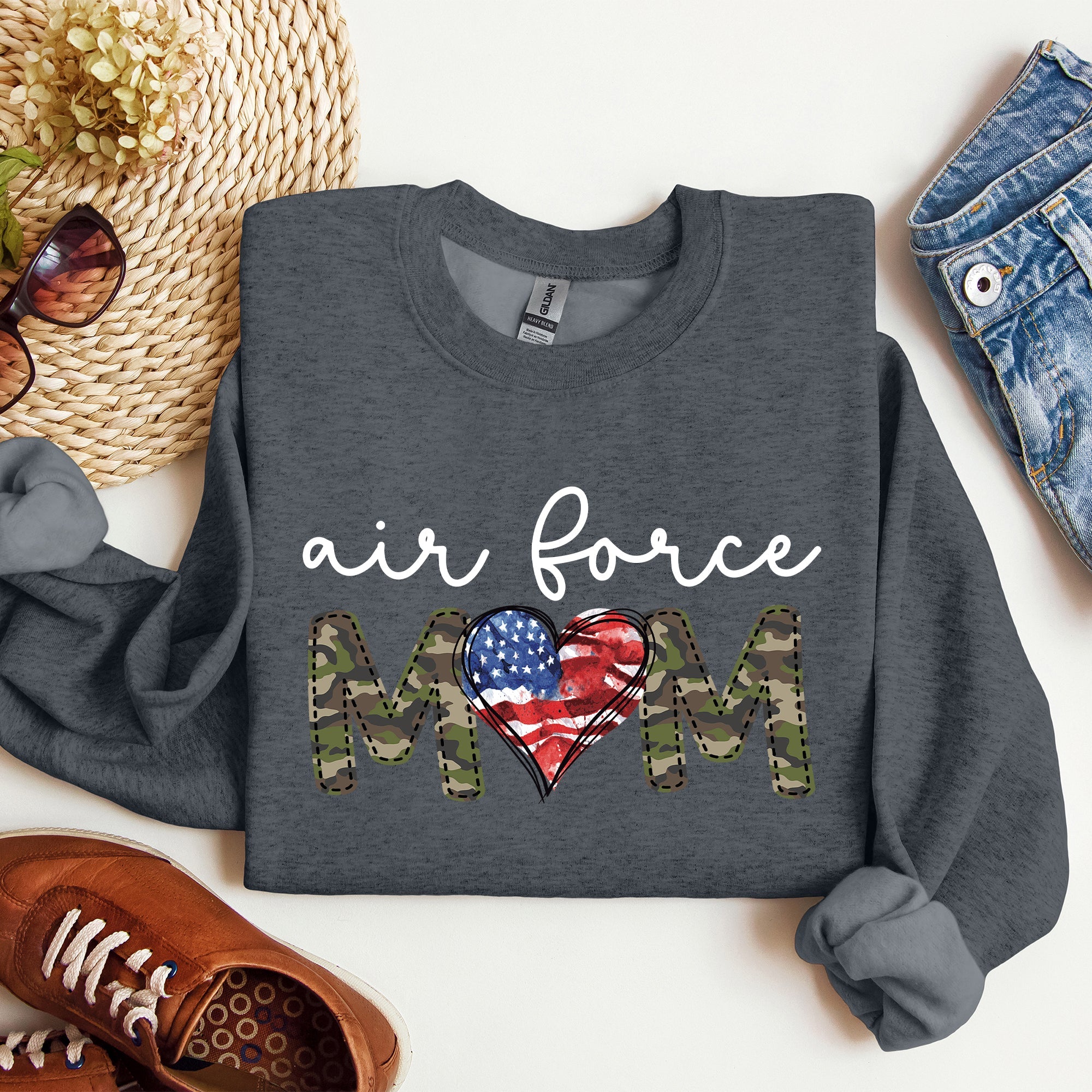 Air Force Mom, Military, Armed Forces, Mother's Day Sweatshirt