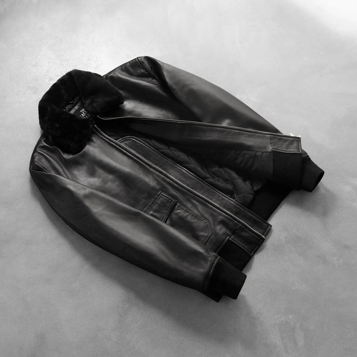 Airin G-1 Black Leather Bomber Jacket Shopotiny