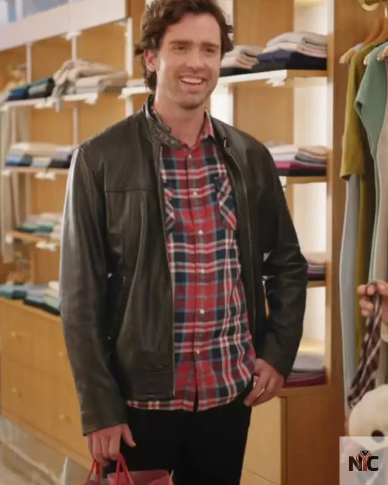 Alec Santos Unwrapping Christmas Tina’s Miracle Black Jacket Clanton Jacket