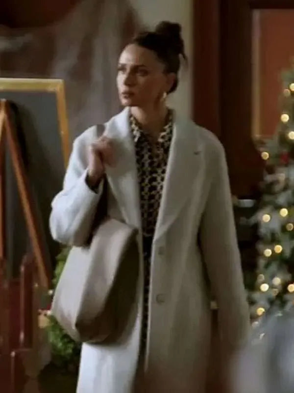 Alicia Josipovic Christmas in Midnight Clear White Coat