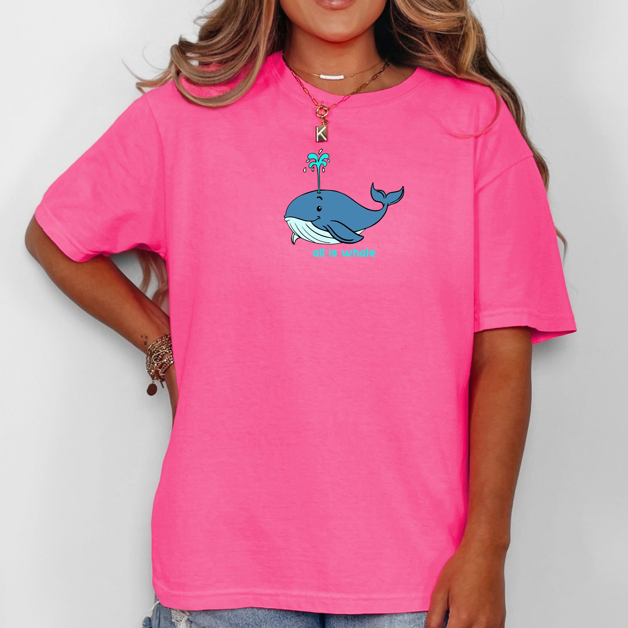 All Is Whale, Cute, Funny, Minimalist, Beach Comfort Colors T-Shirt