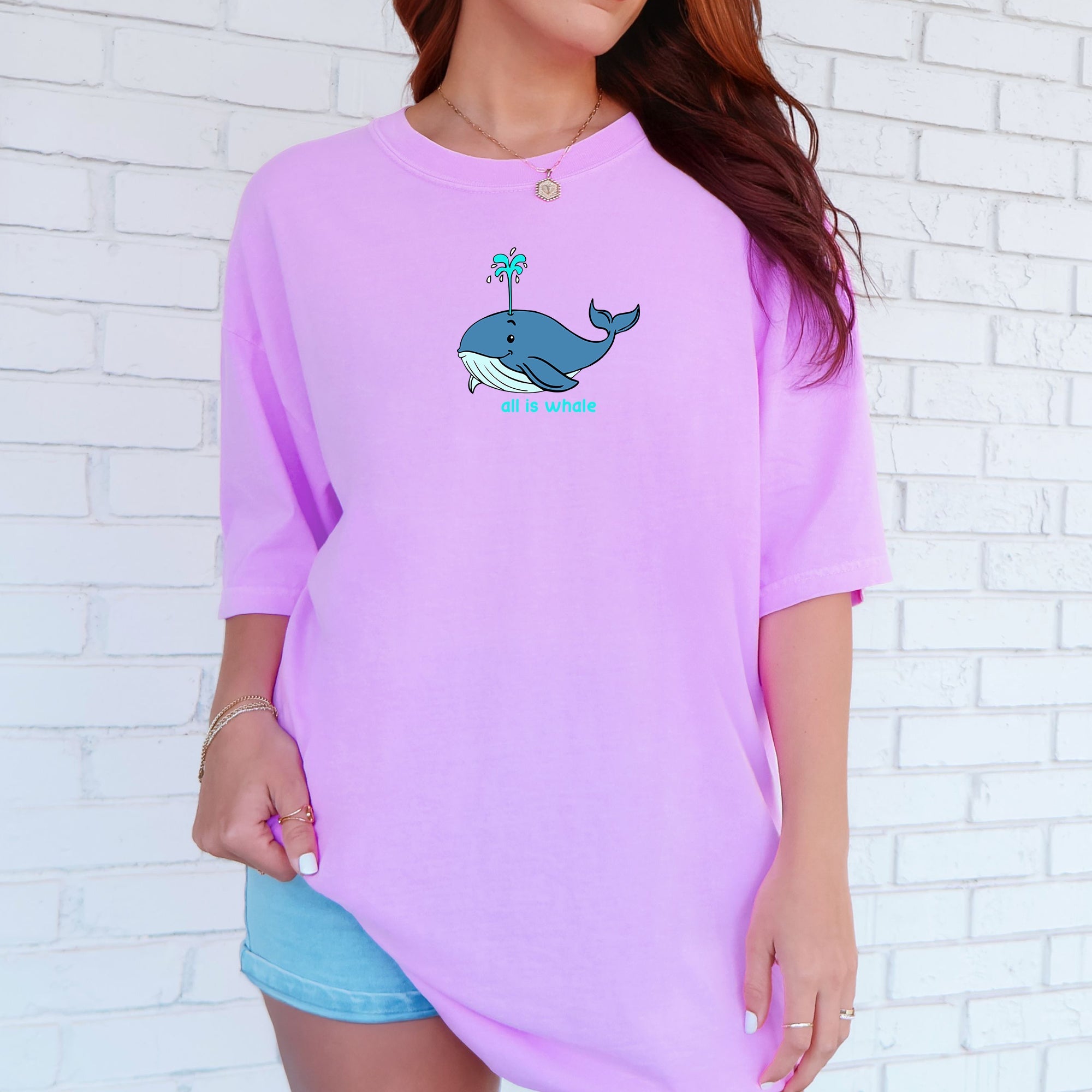All Is Whale, Cute, Funny, Minimalist, Beach Comfort Colors T-Shirt