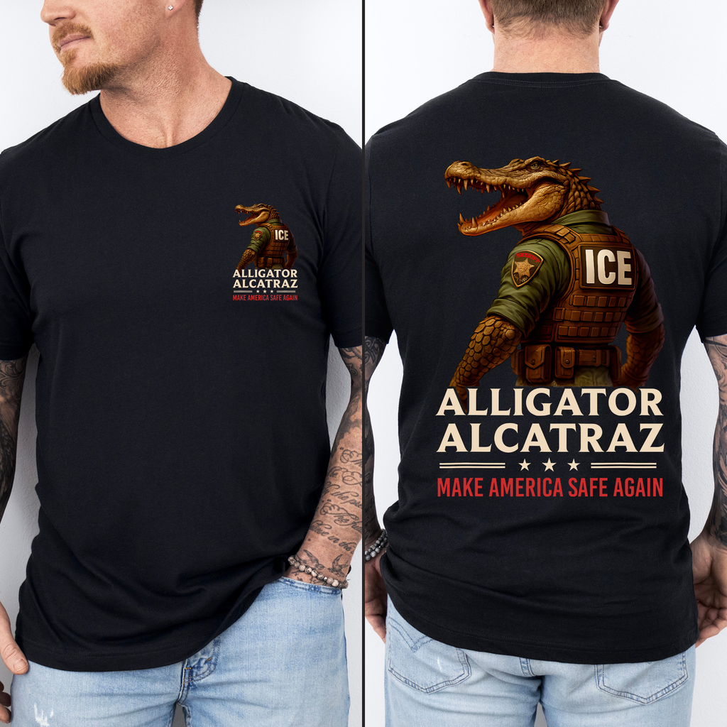 Alligator Alcatraz, ICE, Florida Everglades Funny Retro T Shirt MAGA Shirt