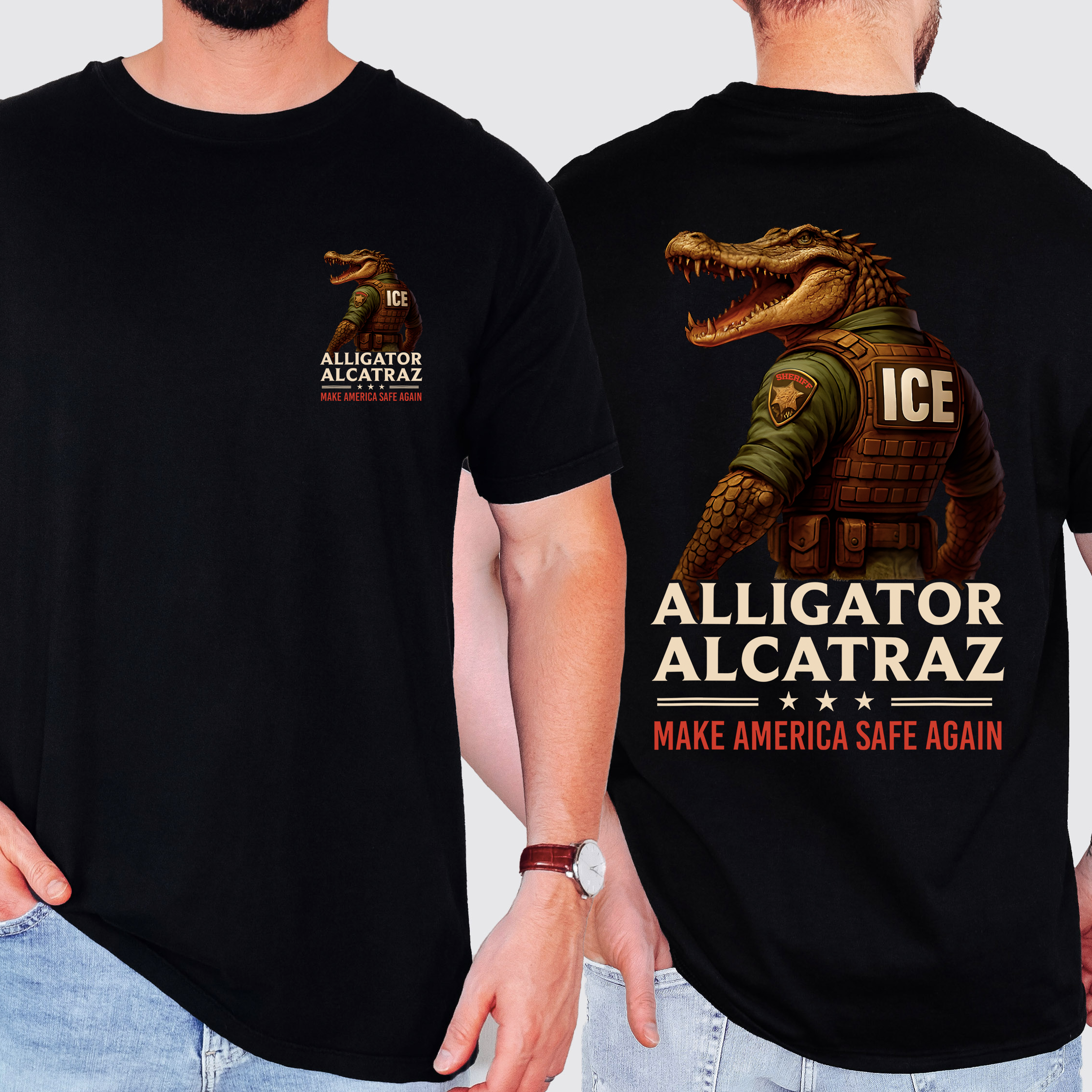 Alligator Alcatraz, ICE, Florida Everglades Funny Retro T Shirt MAGA Shirt