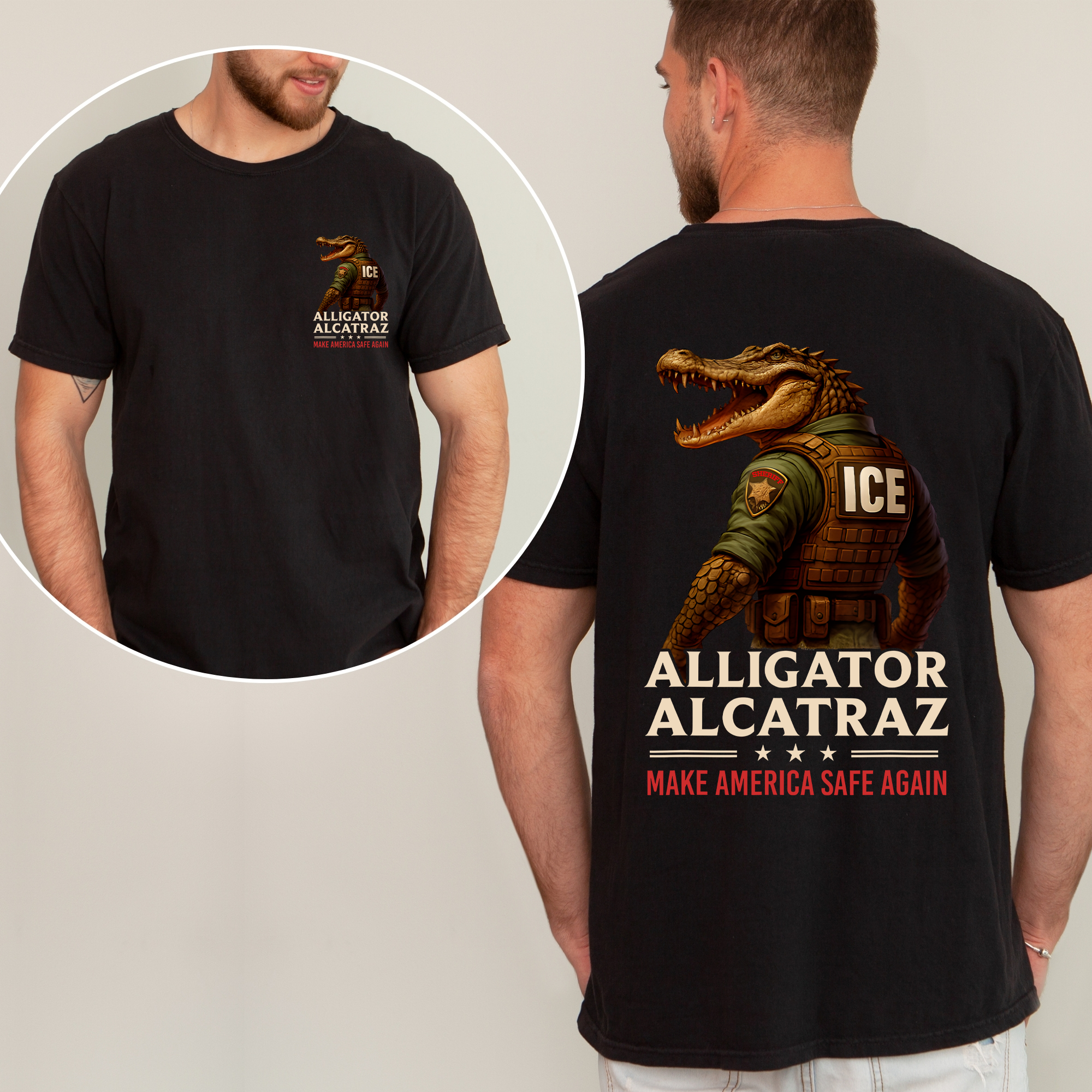 Alligator Alcatraz, ICE, Florida Everglades Funny Retro T Shirt MAGA Shirt
