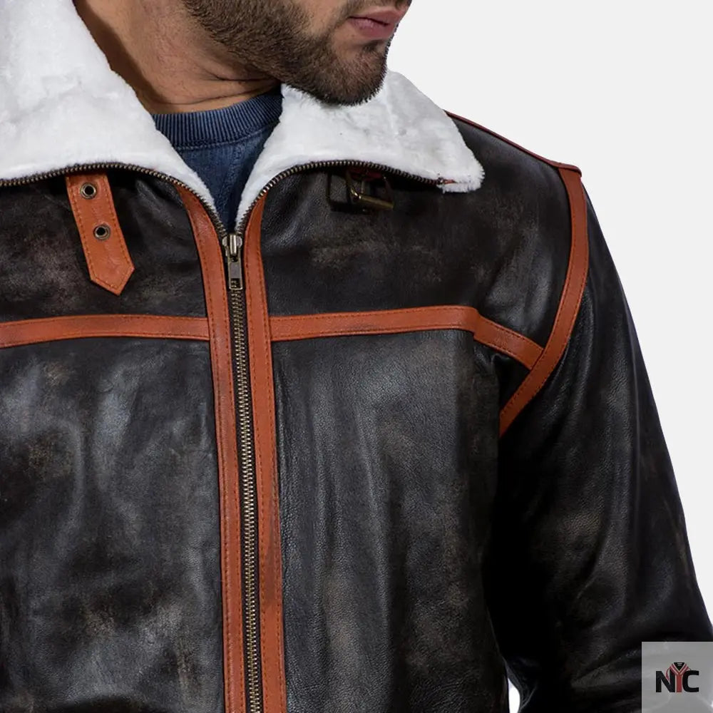 Alpine Brown Fur Leather Jacket Shopotiny