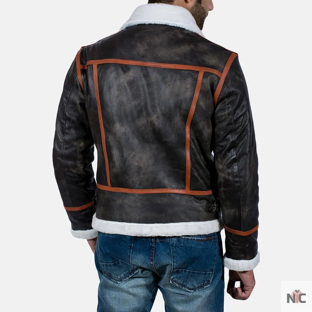Alpine Brown Fur Leather Jacket Shopotiny