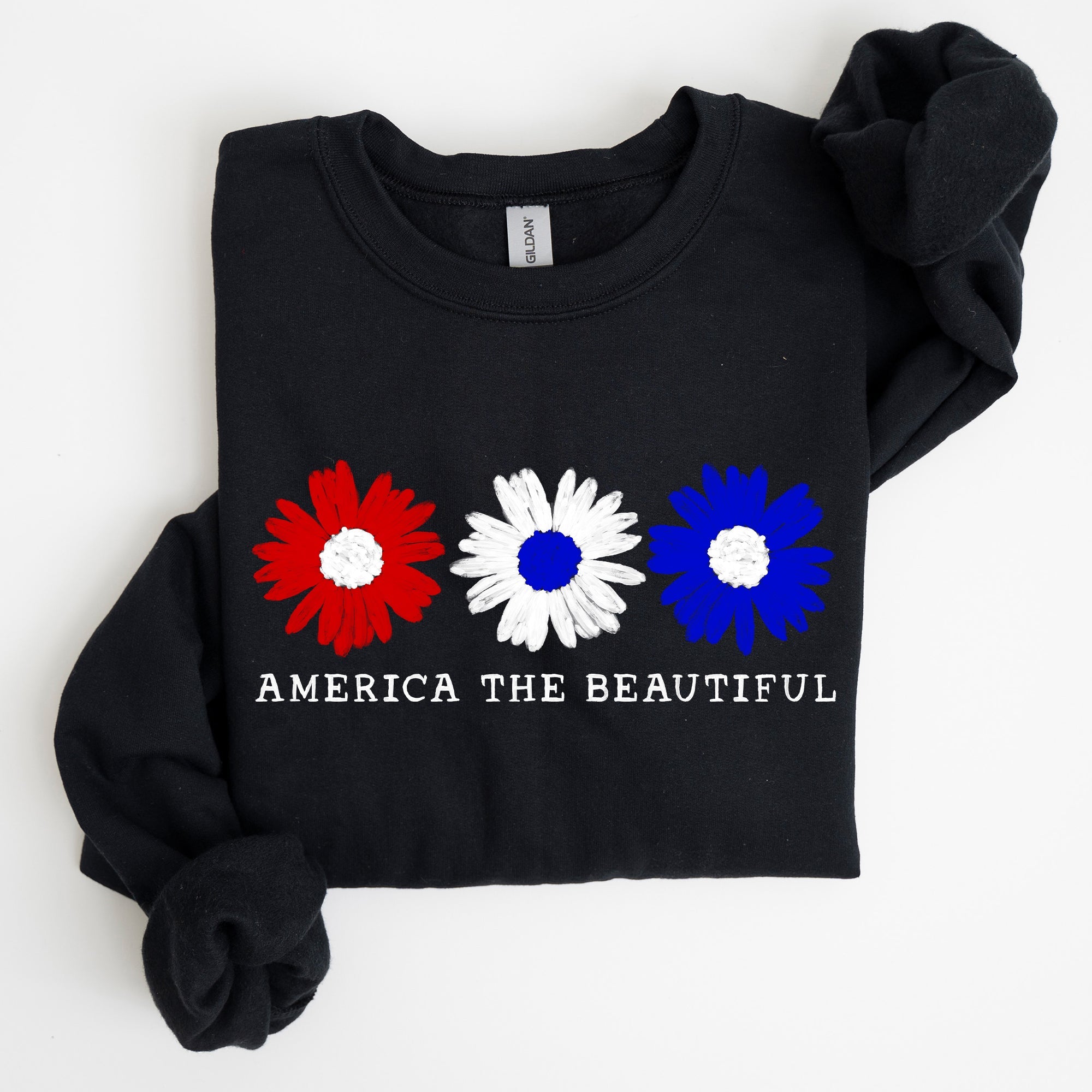 America The Beautiful, Red White Blue, Patriotic Sweatshirt
